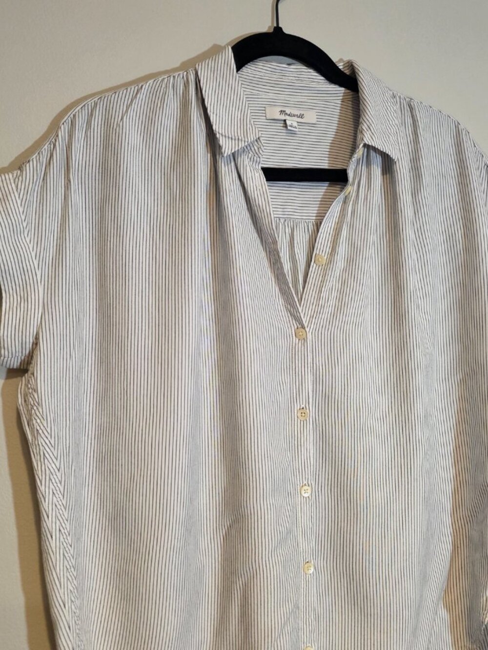 Madewell Dalton Stripe Central Button Down Blouse | Size S - Picture 4 of 9